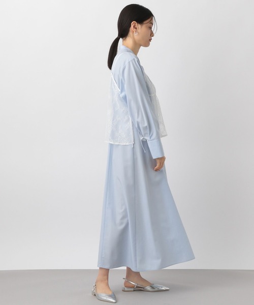 ワンピース yai シフォンコンビ配色カラー ワンピース|ANAYI OFFICIAL ONLINE