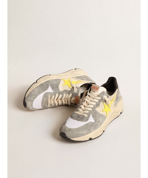 スニーカー Running Sole ナイロン＆スエード イエロースター メンズの画像