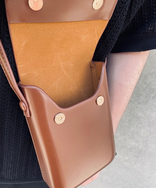 【新品未使用】as on レザー韓国　ブラウン　ショルダーバッグ ARTIFICIAL SWEETENER ショルダーバッグ レザーミニショルダーバッグ