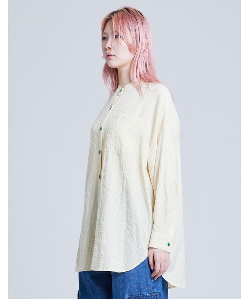 ブラウス シャツ /Little Sunny Bite/checked long shirts レディース メンズ