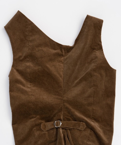 ベスト ジレ Corduroy Asymmetry Vest/コーデュロイアシンメトリーベストセットアップ対応 レディース | MAISON SPECIAL | 21