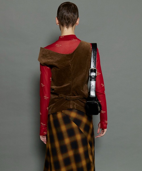 ベスト ジレ Corduroy Asymmetry Vest/コーデュロイアシンメトリーベスト「MAISON SPECIAL/メゾンスペシャル」セッ MAISON SPECIAL ベスト ジレ Corduroy Asymmetry Vest