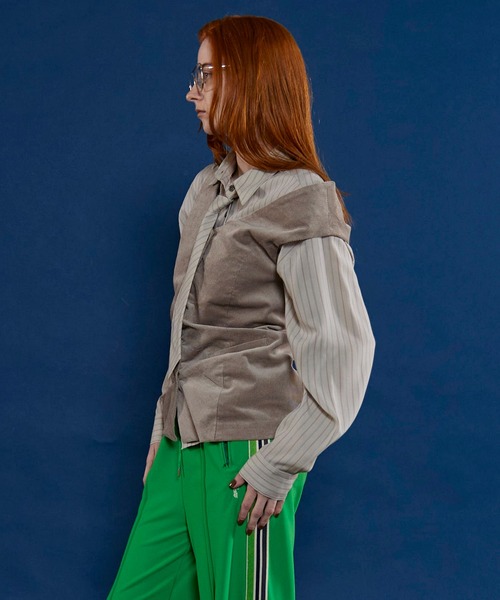 ベスト ジレ Corduroy Asymmetry Vest/コーデュロイアシンメトリーベストセットアップ対応 レディース | MAISON SPECIAL | 14