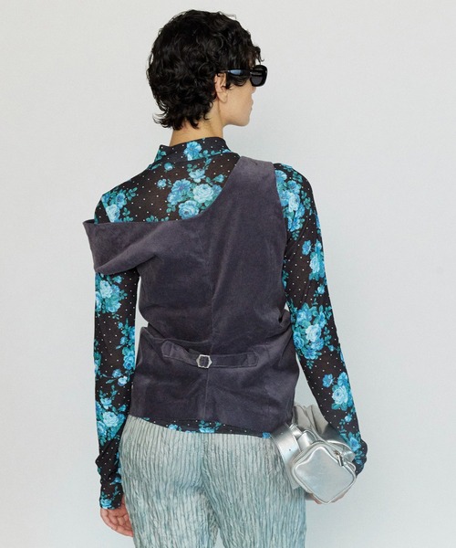 ベスト ジレ Corduroy Asymmetry Vest/コーデュロイアシンメトリーベストセットアップ対応 レディース | MAISON SPECIAL | 08