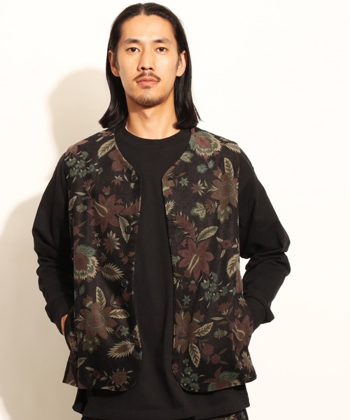 ROTAR（ローター） ベスト ジレ Corduroy Botanical Vest メンズ 