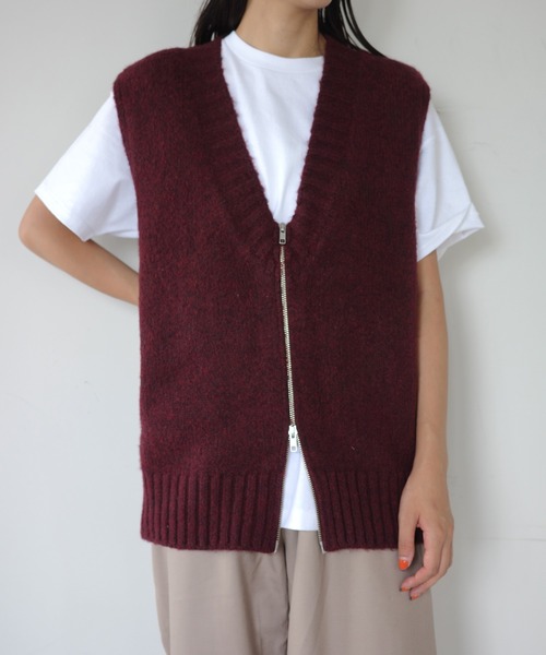 ENCIRCLE ニット セーター 「ENCIRCLE/エンサークル」Knit zip