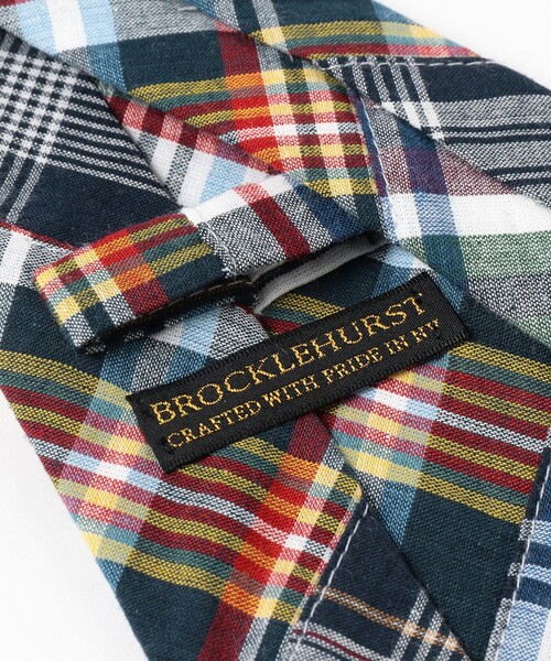 新品未使用 BROCKLEHURST × beamsf パッチワークネクタイ BEAMS F ネクタイ BROCKLEHURST / パッチワーク マドラス柄