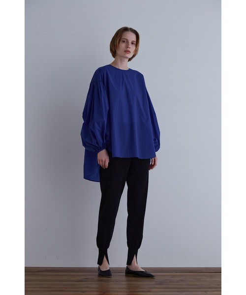 LE PHIL（ル フィル） ブラウス シャツ ナイロンバックギャザー