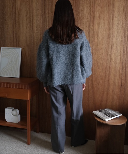 カーディガン KEGAKI KNIT CARDIGAN (ケガキカーデ)「5444017」 レディース CIEL'AIR カーディガン KEGAKI KNIT CARDIGAN (ケガキカーデ