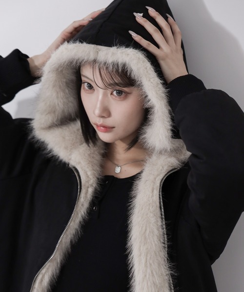 【極美品】　23AW PREIL バックロゴ　ファーブルゾン　ボアジャケット　2 ベルトファージャケット | VOLCAN&APHRODITE