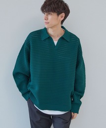 セーター ニット 透かし編みポロニット / 284368 メンズ｜ZOZOTOWN Yahoo!店