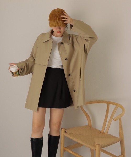 ステンカラーコート コート soutien collar middle coat /ラグラン