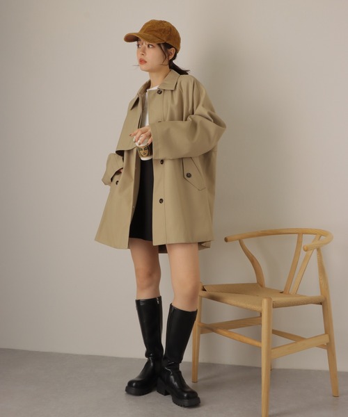ステンカラーコート コート soutien collar middle coat /ラグラン