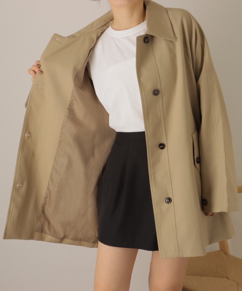 ステンカラーコート コート soutien collar middle coat /ラグラン