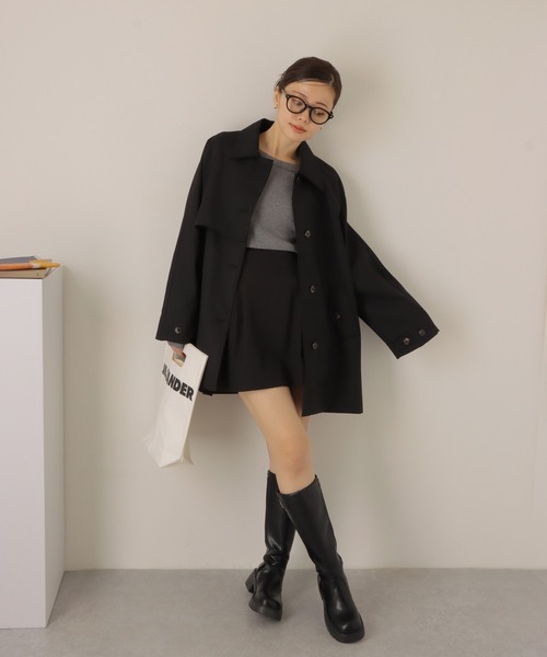 ステンカラーコート コート soutien collar middle coat /ラグラン