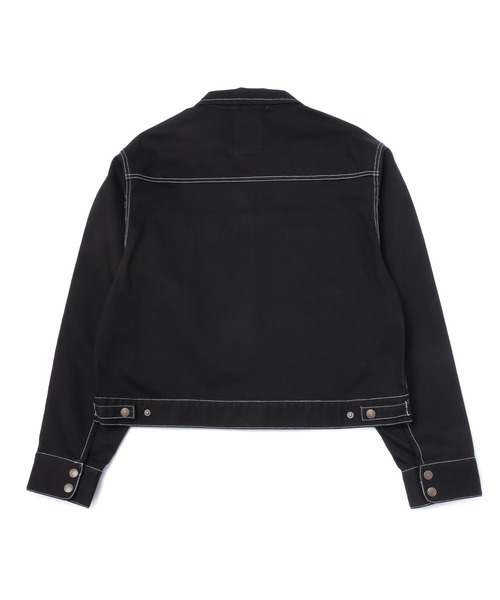 ノーブル　ブルゾン　ブラック junoah（ジュノア）の「ステンカラーダブルジップブルゾン（ブルゾン