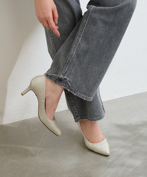 LE TALON（ル タロン） パンプス 「追加」7cmグリッタープレーン