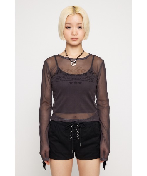 LAGUA GEM（ラグアジェム） tシャツ SHEER LOGO PRINT トップス