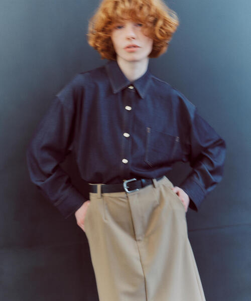 N.Natural Beauty Basic ブラウス シャツ デニムライクデザイン