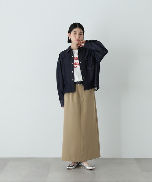 N.Natural Beauty Basic ブラウス シャツ デニムライクデザイン