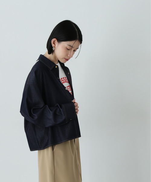 ブラウス シャツ デニムライクデザインシャツ レディース N.Natural Beauty Basic ブラウス シャツ デニムライクデザイン