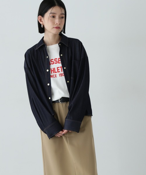 N.Natural Beauty Basic ブラウス シャツ デニムライクデザイン
