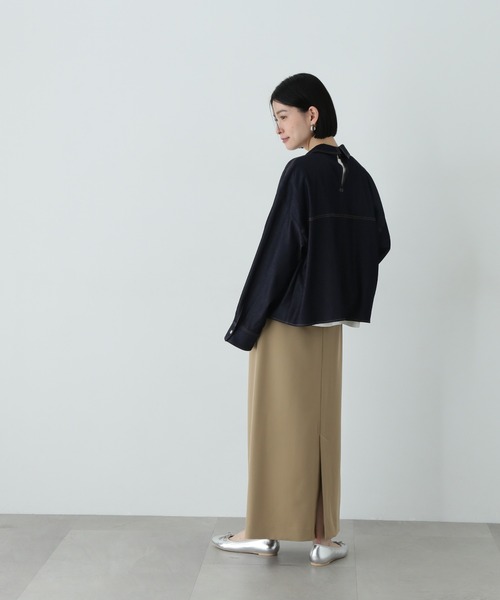 N.Natural Beauty Basic ブラウス シャツ デニムライクデザイン