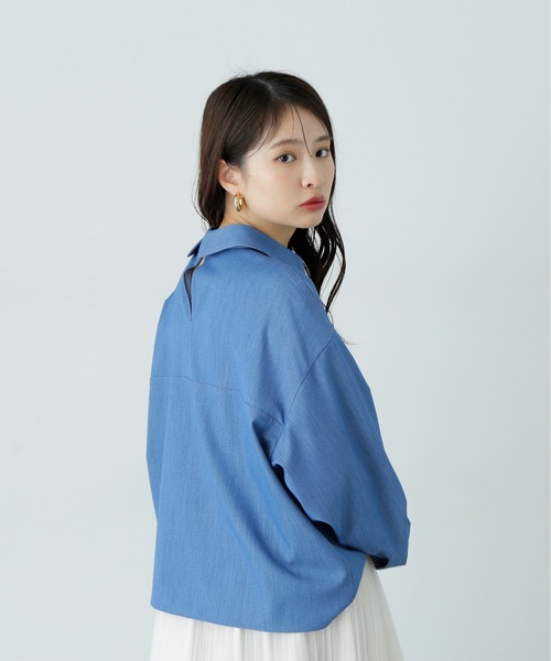 ブラウス シャツ デニムライクデザインシャツ レディース N.Natural Beauty Basic ブラウス シャツ デニムライクデザイン