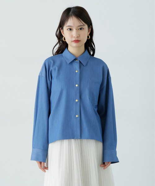 N.Natural Beauty Basic ブラウス シャツ デニムライクデザイン
