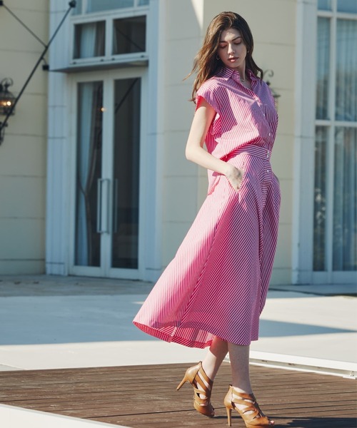 お盆限定価格 ストライプ レース 半袖ブラウス フレンチスリーブ 楽天