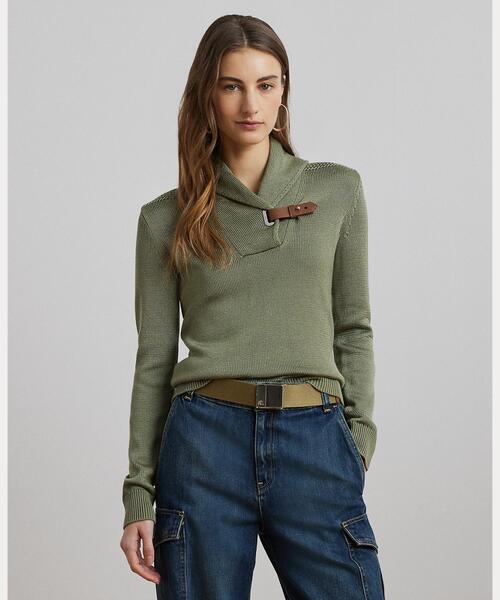 Lauren Ralph Lauren バックルトリム　コットンブレンドセーター LAUREN RALPH ニット セーター バックルトリム コットンブレンド