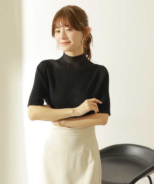 ニット/セーター LAULEN sheer loose knit LAULEN｜ローレンのニット/セーター（ホワイト/白色系）通販 - ZOZOTOWN