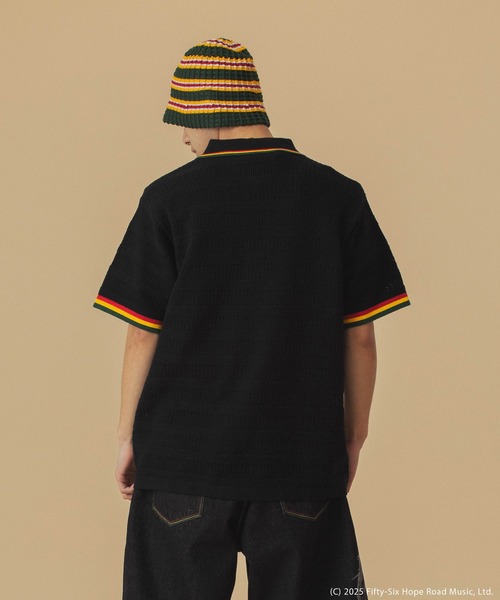 XLARGE×BOB MARLEY メッシュニットポロシャツ XLARGE×BOB MARLEY MESH KNIT POLO SHIRT（ポロシャツ）｜XLARGE