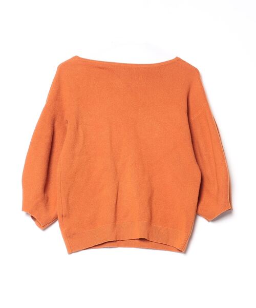 「CAWAII」 「FRENCH PAVE」7分袖ニット FREE オレンジ レディース_画像2