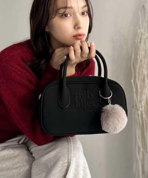 mily bilet ハンドバッグ 「mily bilet」甘い見た目で実力派♪エンボス