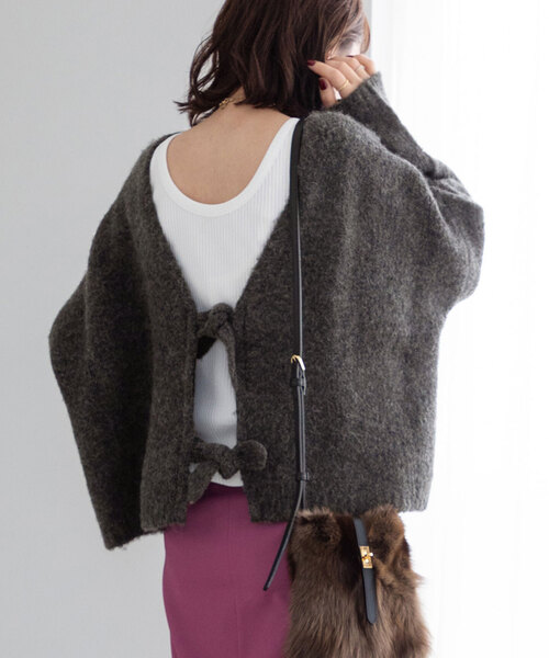 「La TOTALITE」 長袖ニット FREE グレー レディース_画像3