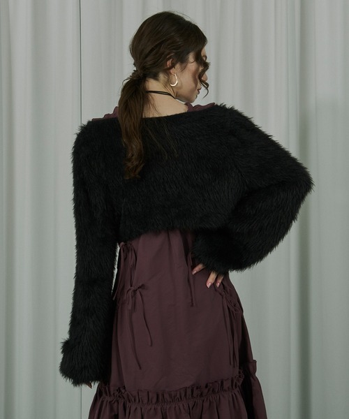 「Ezick」 ニットボレロ FREE グレー系その他 レディース_画像7