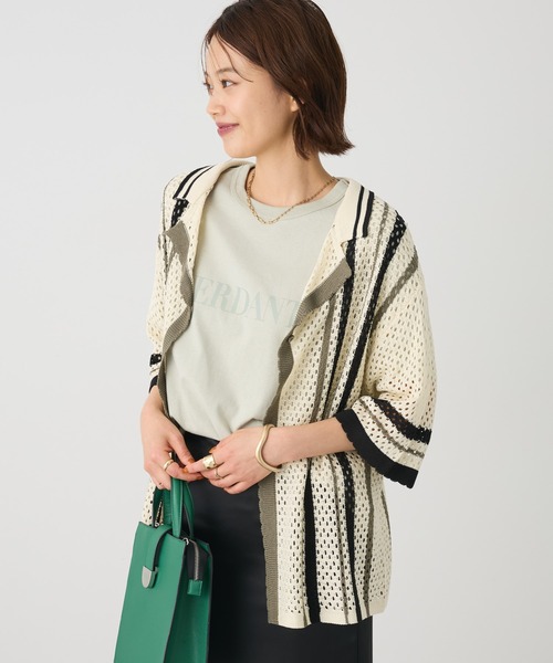 CRAFT STANDARD BOUTIQUE カーディガン クロシェバイカラー