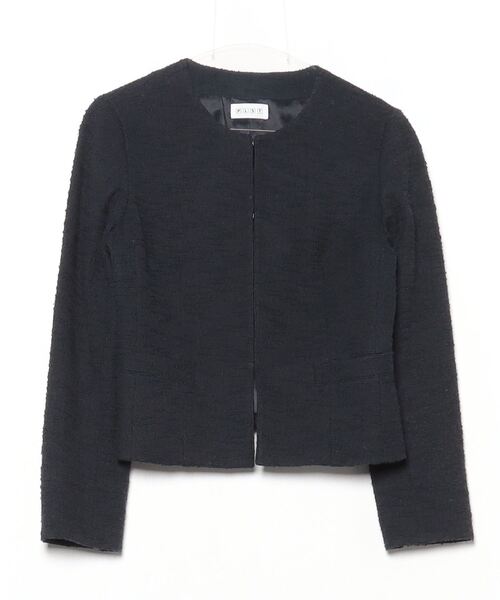 美品　PLST ノーカラージャケット　ネイビーXL PLST 「PLST」 ノーカラージャケット S ネイビー レディース