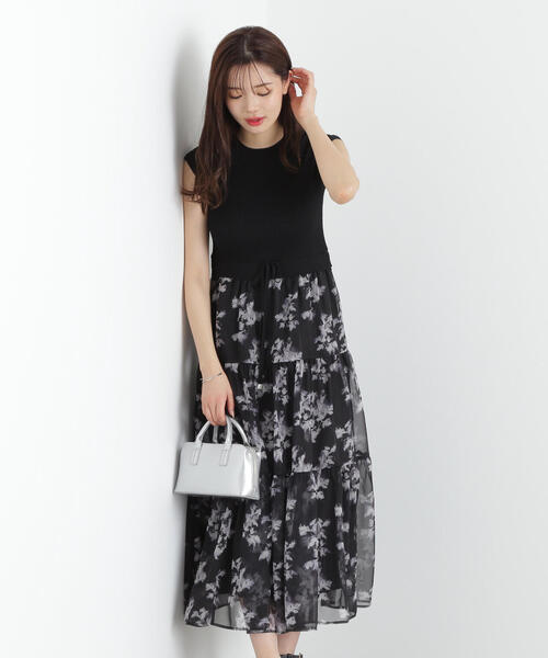 ニットドッキングティアードワンピース PROPORTION PROPORTION BODY DRESSING ワンピース ニットドッキング