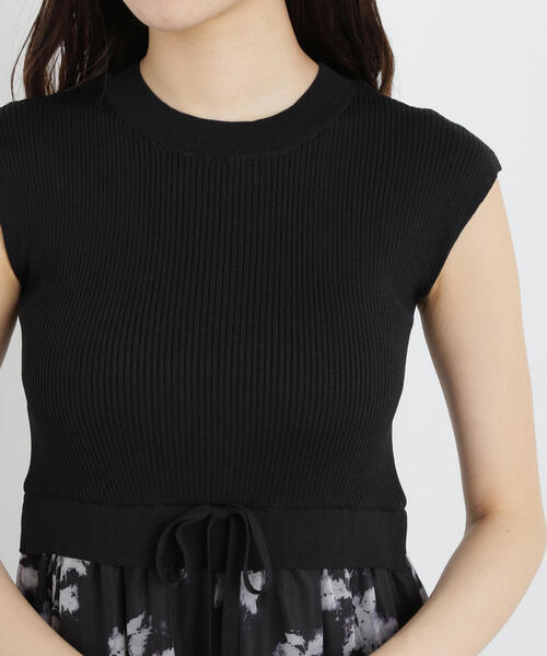 ニットドッキングティアードワンピース PROPORTION PROPORTION BODY DRESSING｜ニットドッキングティアード