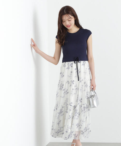 ニットドッキングティアードワンピース PROPORTION PROPORTION BODY DRESSING｜ニットドッキングティアード