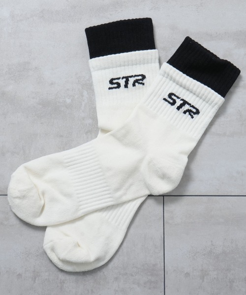 Starting Over 靴下 Jacquard STR logo W socks/ジャガード ロゴ
