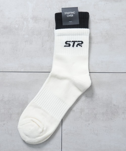 Starting Over 靴下 Jacquard STR logo W socks/ジャガード ロゴ