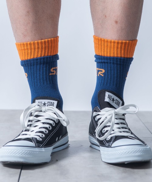 Starting Over 靴下 Jacquard STR logo W socks/ジャガード ロゴ