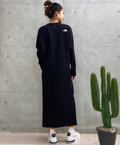 THE NORTH FACE 「THE FACE」 長袖ワンピース M グレー