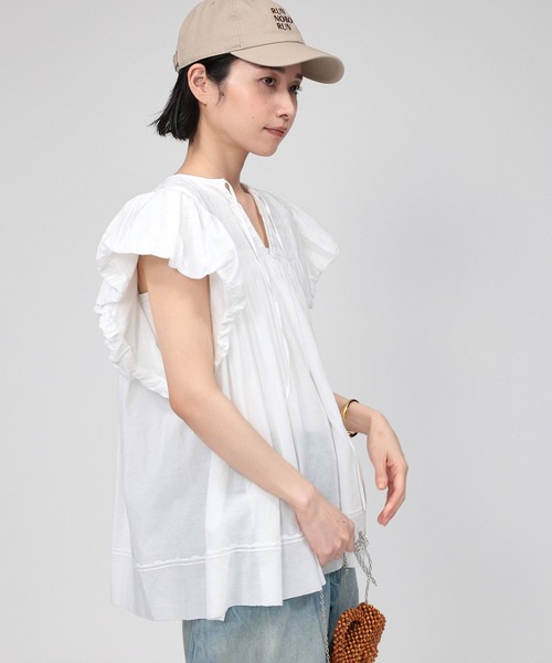 BABYLONE（バビロン） tシャツ 半袖 フレンチスリーブタックプル