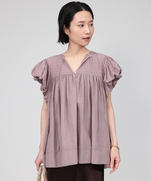 BABYLONE（バビロン） tシャツ 半袖 フレンチスリーブタックプル