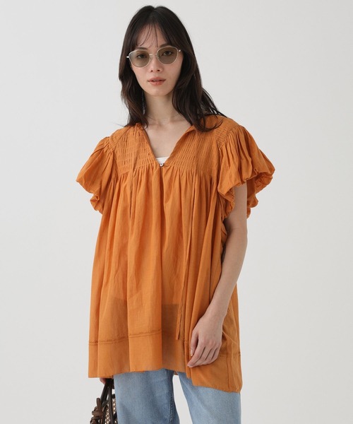 BABYLONE（バビロン） tシャツ 半袖 フレンチスリーブタックプル
