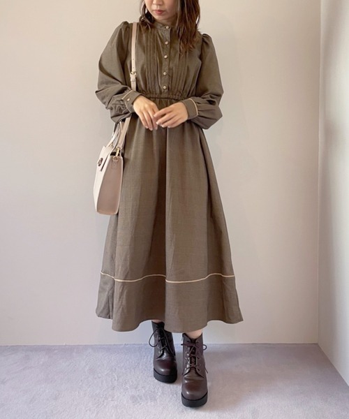 OLIVE des 「OLIVE OLIVE」 長袖ワンピース FREE ブラウン